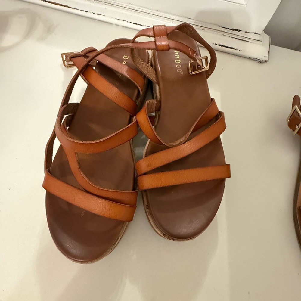 Tan Strappy Sandals